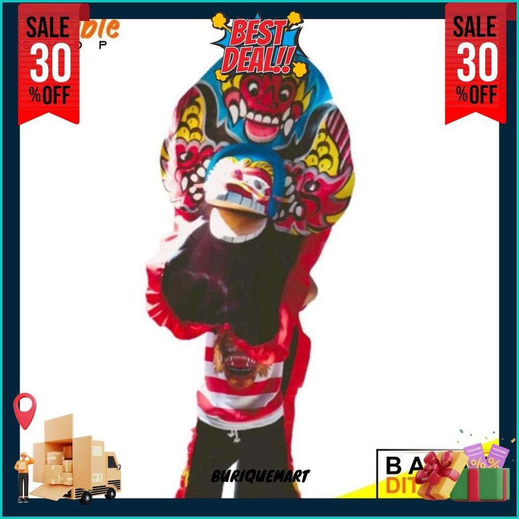 Paket Stelan Baju Reog + Barongan Besar Kain Panjang | Set Baju Reog Dan Caplokan Diskon