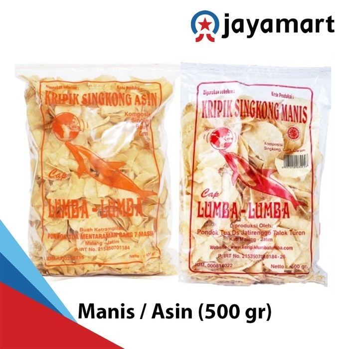 

EKSLUSIF Keripik Singkong Lumba Lumba 500gr Manis Asin