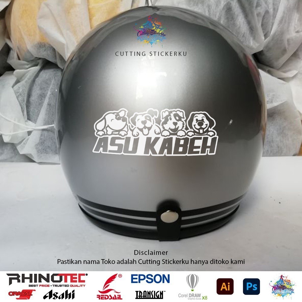 Cutting Stiker Asuu Kabeh Sticker Motor Mobil Anjing Lucu Variasi Jowo Slang