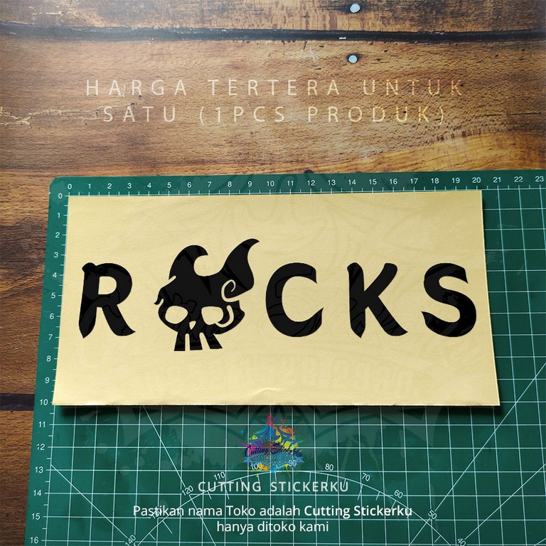 Cutting Stiker Rocks One Piece Variasi Motor Mobil Sticker Kartun Timbul Keren Nyala Dasbor Spakbor 