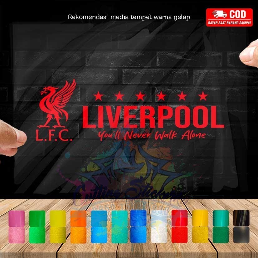 Cutting Stiker Liverpool 1892 Variasi Motor Mobil Sticker The Reds Timbul Keren Nyala Dasbor Spakbor