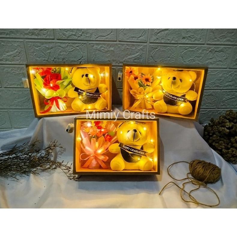 TERLARIS Mimiy Crafts GIFT BONEKA WISUDA BOX // BUKET IN THE BOX// BONEKA PROFESI POLISI, TNI, DOKTE