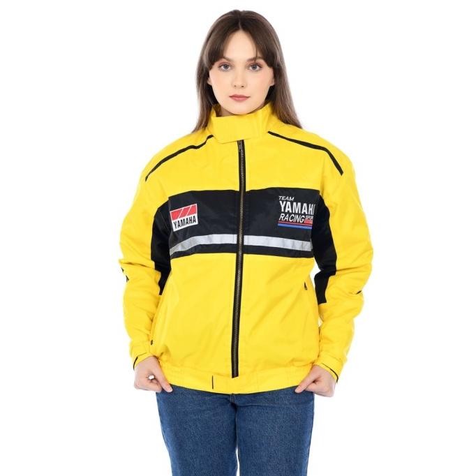 Jaket Motor Pria Team Yamaha Racing Sport Waterproof Full Bordir DS10