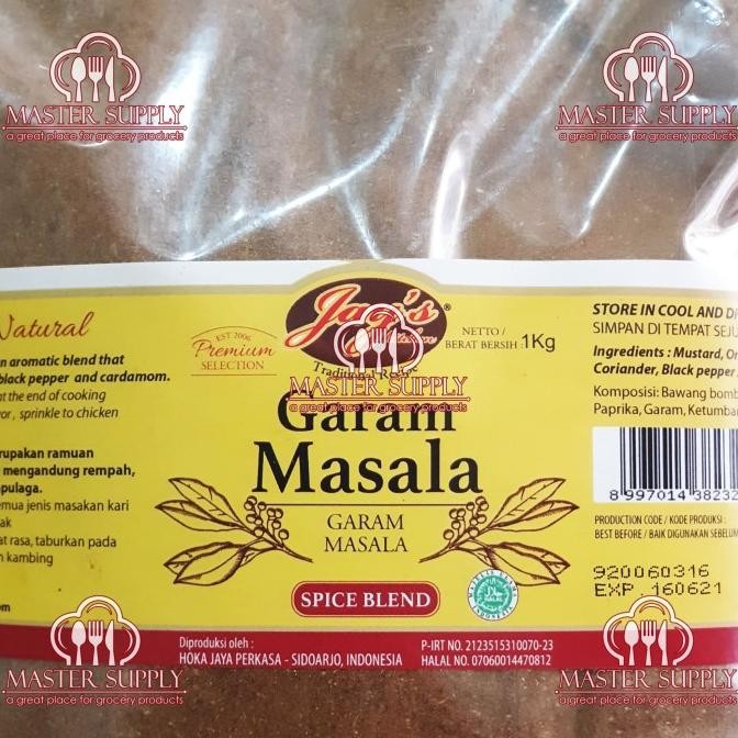 

GARAM MASALA JAYS 1 KG / MASALA POWDER / BUMBU KARI INDIA