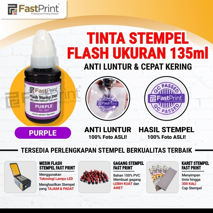 

TINTA STEMPEL FLASH FAST PRINT WARNA UNGU (PURPLE INK) 135ML
