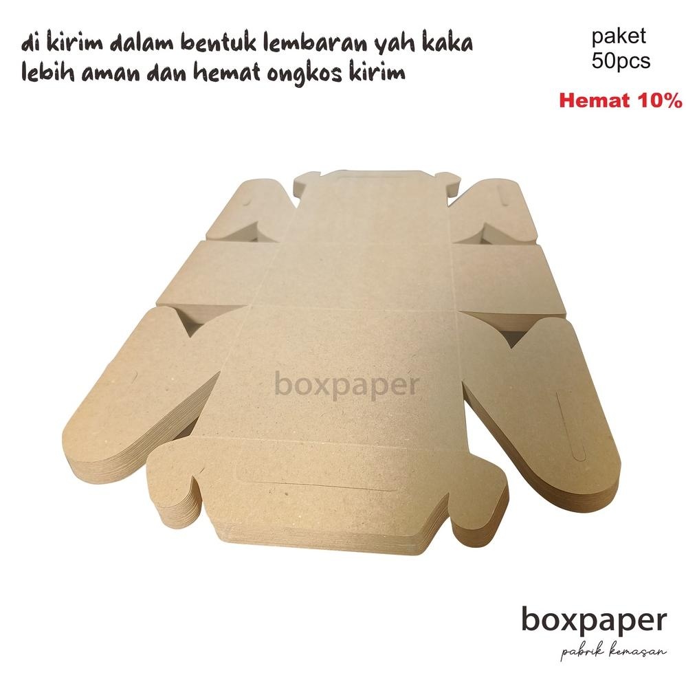 

fs-6 Gable Box Kraft isi 50 PCS / Dus Kue / Box Snack Nasi Ayam Souvenir Hadiah Makanan Kemasan Laminasi Murah Sale