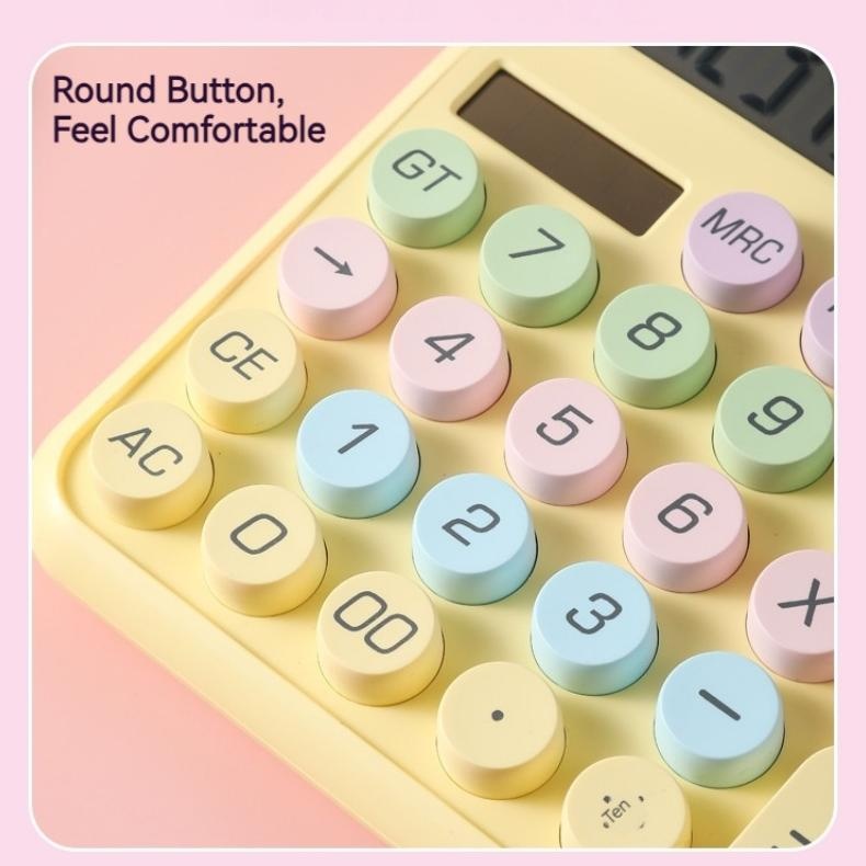 

wwr-76 Penjual LokalBesar Keyboard Calculator Kalkulator Tenaga Surya 12 digit Layar ultra lebar Macaron Multicolor Pastel Kalkulator Hemat