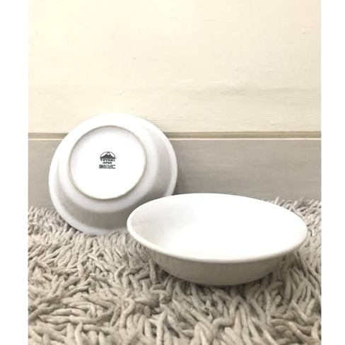 <<<<<] Piring Puding Keramik Beling Putih Polos Saji Snack Es Krim Restoran