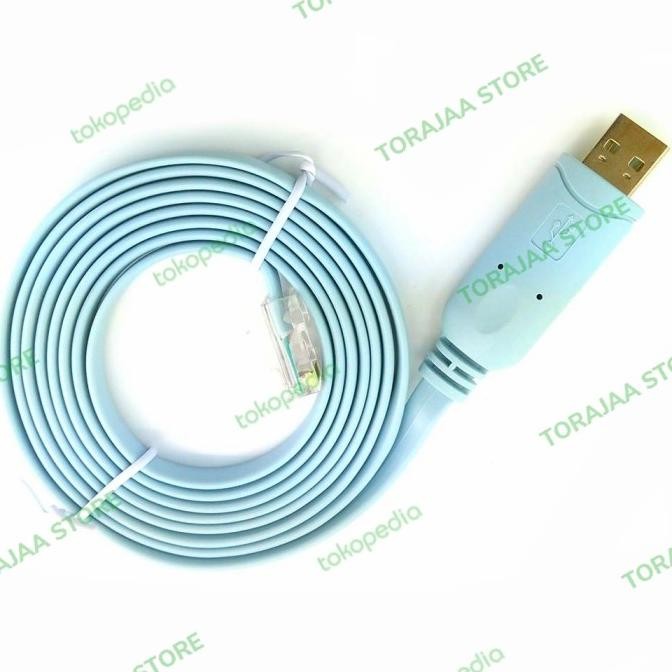 Terbaru Kabel Konsol USB RS232 to RJ45 Console Cable for Cisco Huawei Router tor44 Kualitas Baik