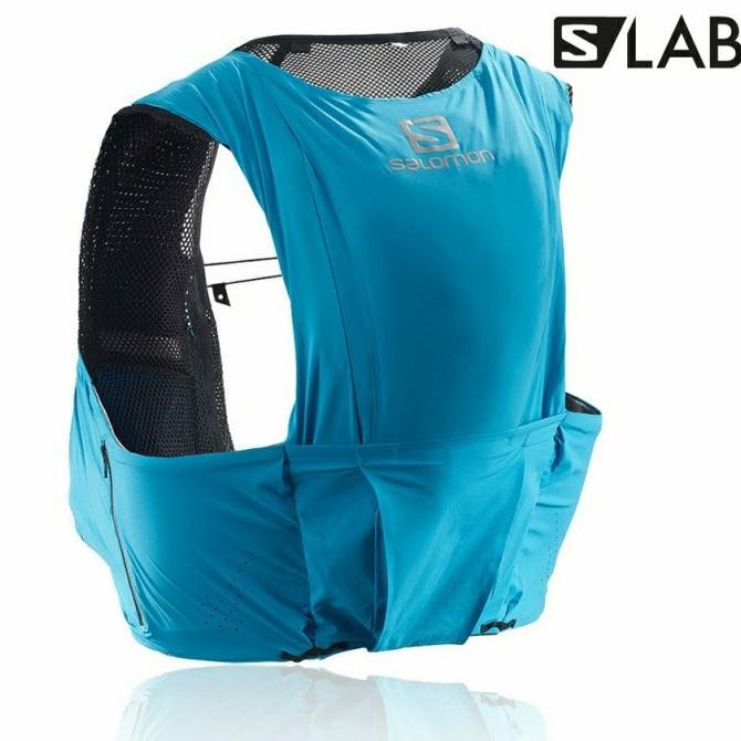 Tas Lari Trail Salomon Vest S/Lab Sense Ultra 8 Set Original - Blue