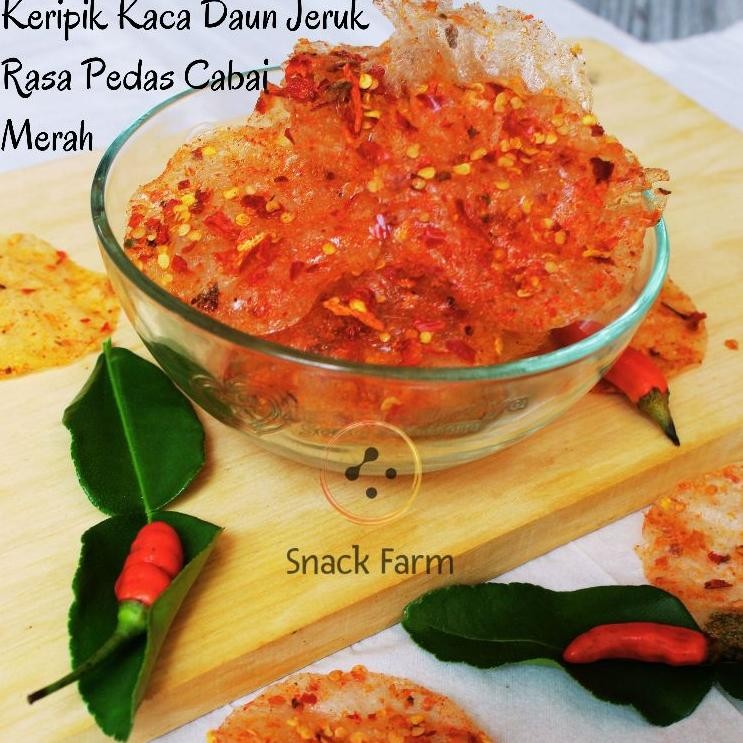 

Termurah Snack Farm Keripik Kaca 500Gr & 1Kg Pedas Cabai Merah Daun Jeruk,Cabai Ijo Daun Jeruk,Rumput Laut, Premium