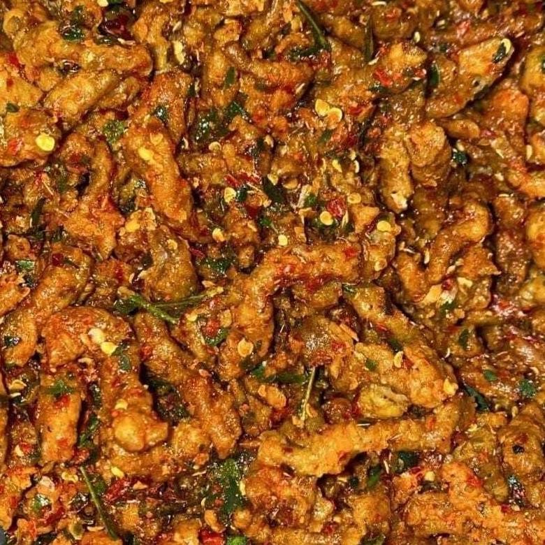 

10.10 1 Kg Usus Ayam Crispy | Usus Pedes Daun Jeruk High Quality