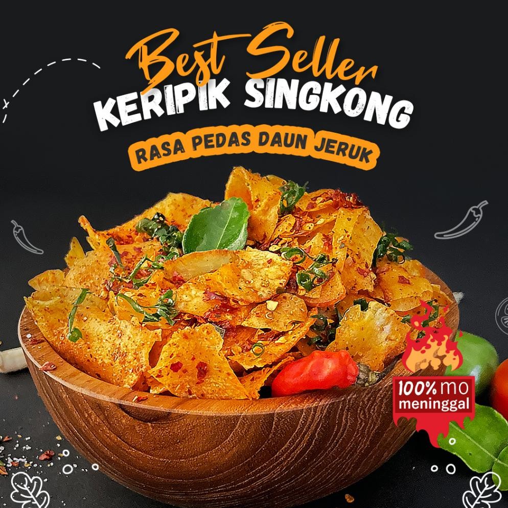 

Buruan 1 Kg Yasnack Keripik Singkong Pedas Daun Jeruk/Kripset/1 Kg/1000Gr Premium