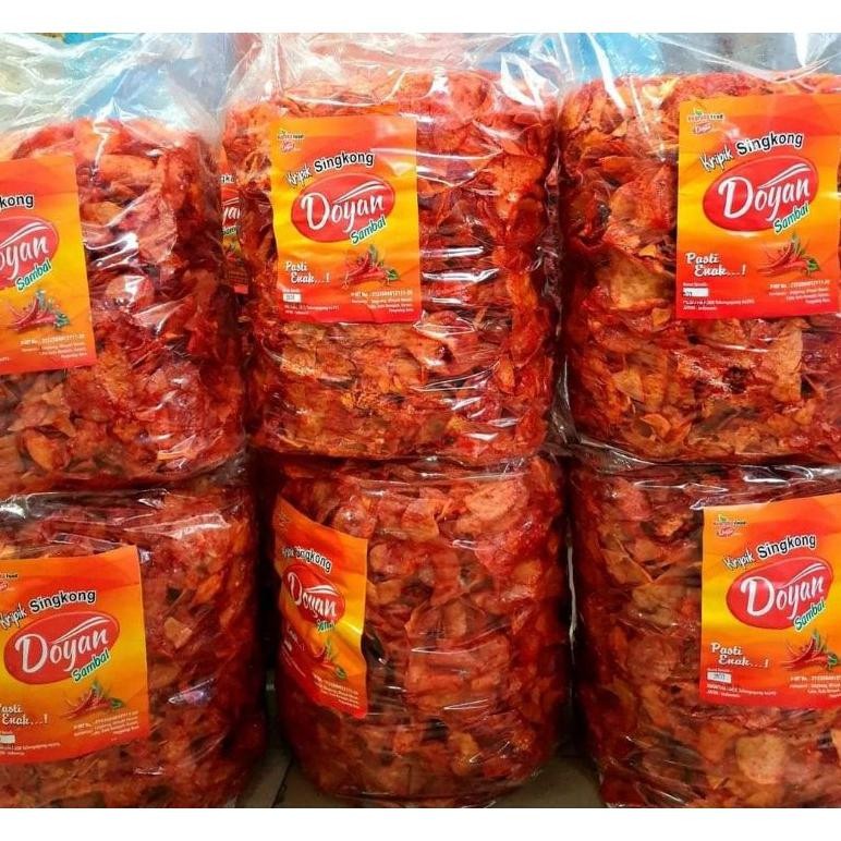 

Terpercaya Keripik Singkong Sambal Doyan Pedas Manis 500Gr Premium