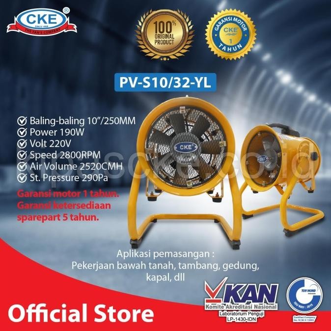Cke Portable Ventilator Pv-S10 32 10 Inch Ventilator Blower Kipas