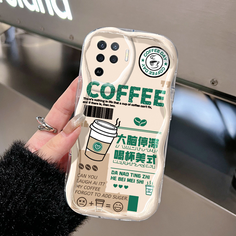 Casing Hp Untuk OPPO A94 F19 Pro Reno 5F Reno 5 Lite Reno5 F Reno5 Lite Case Casing HP pola Kopi tre