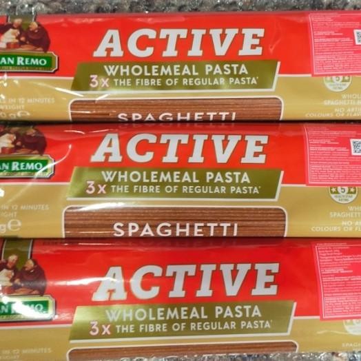 

San Remo Pasta Spaghetti Wholemeal 500Gr Gandum