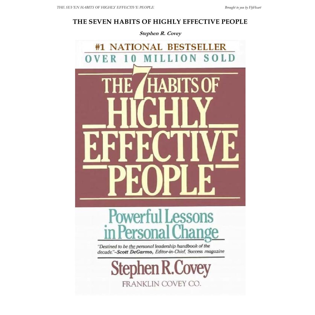 

The 7 Habits of Highly Effective People ( D )