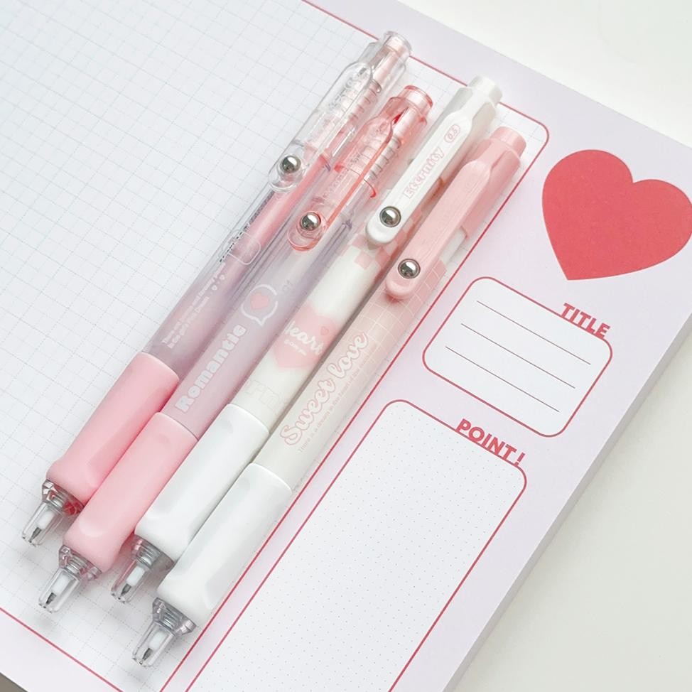 

PK32 Winzige MURA 4pcs pulpen gel aesthetic 0.5mm pulpen lucu retractable gel pens pen mekanik tinta hitam Terlaris