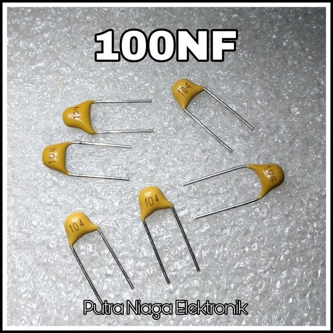 (10) Kapasitor 100NF Multilayer Ceramic 104 Monocap 100N 0,1uf 100V putr4n dijamin