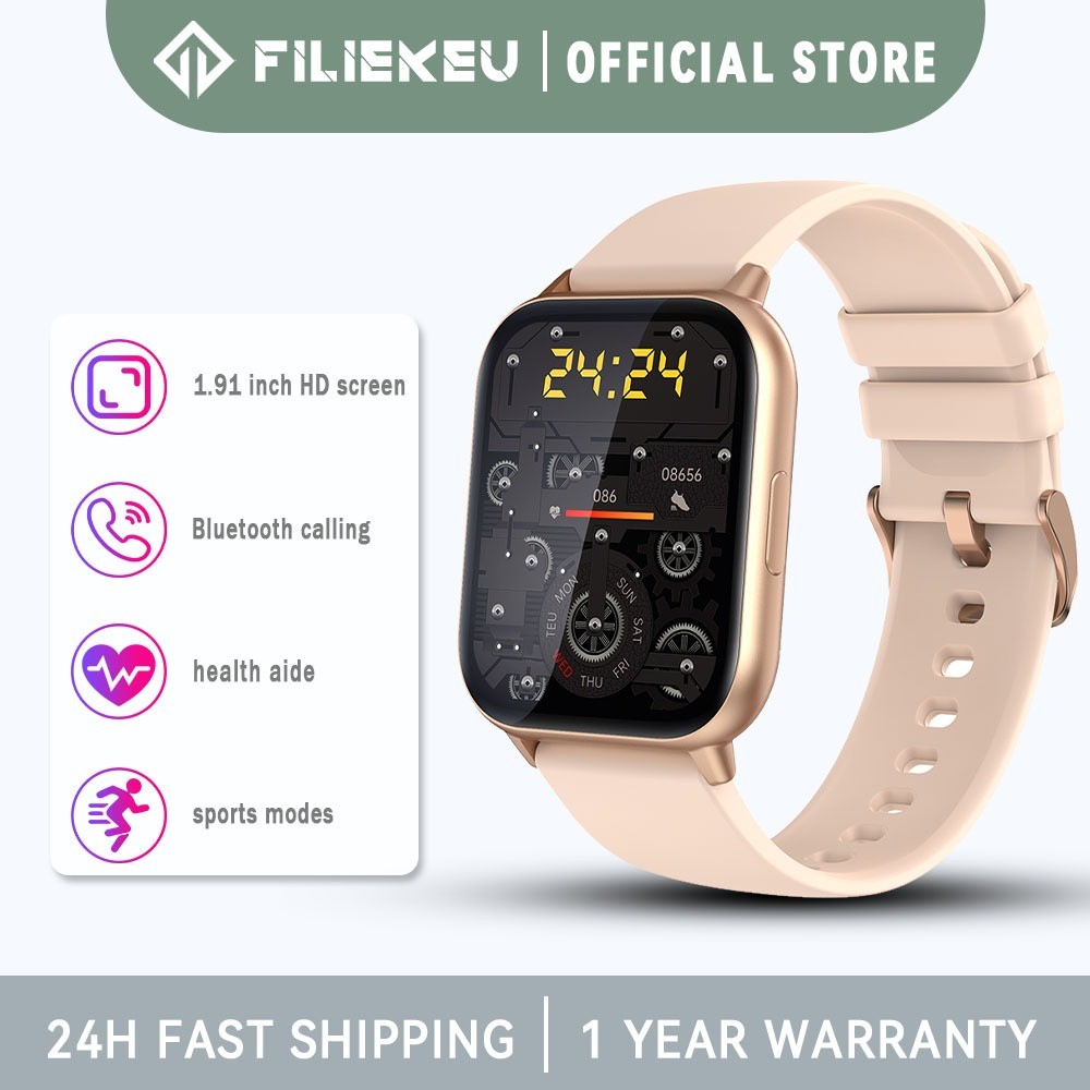 Watch smart watch for pria bluetooth call waterproof sports fitness pelacak tekanan darah tidur pema