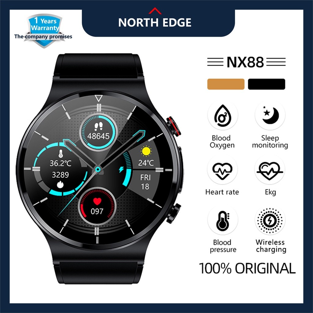 North Edge NX88 Layar HD EKG+PPG Tekanan Darah EKG Smart Watch (Smart Outdoor Sports Series) |0C5087