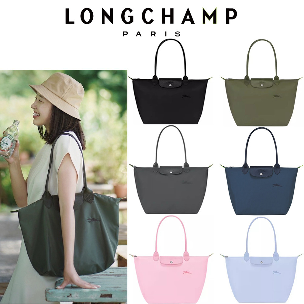 Asli 100% Longchamp Lipat Tahan Air Perlindungan Lingkungan Wanita Bahu Messenger Tas Jiaozi Tas Tot