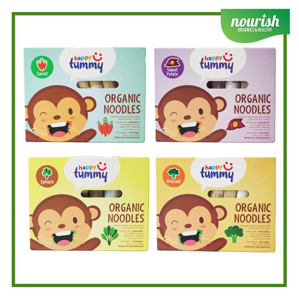 

Happy Tummy Organic NOODLE / Mie MPASI organik bayi anak 150gr