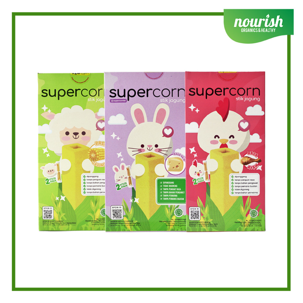 

Nafariz724 Supercorn Stik Jagung Non Msg Rasa Ayam 120G ( 1Box )