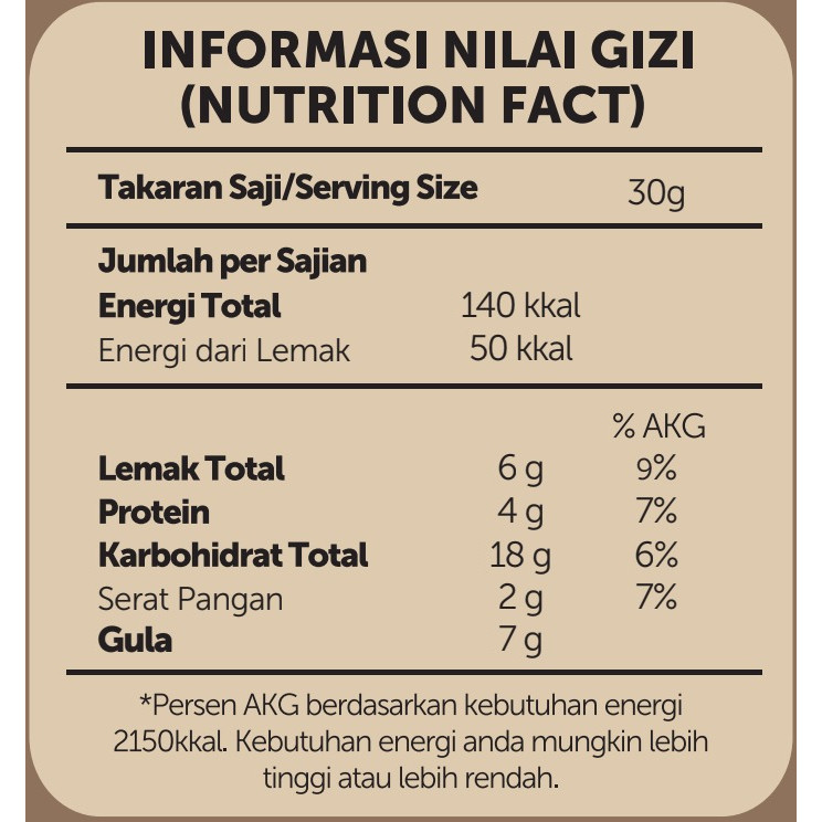 

Nourish Granola Chocolate (Bebas Kolesterol, Tinggi Serat, Vegan) 400gr