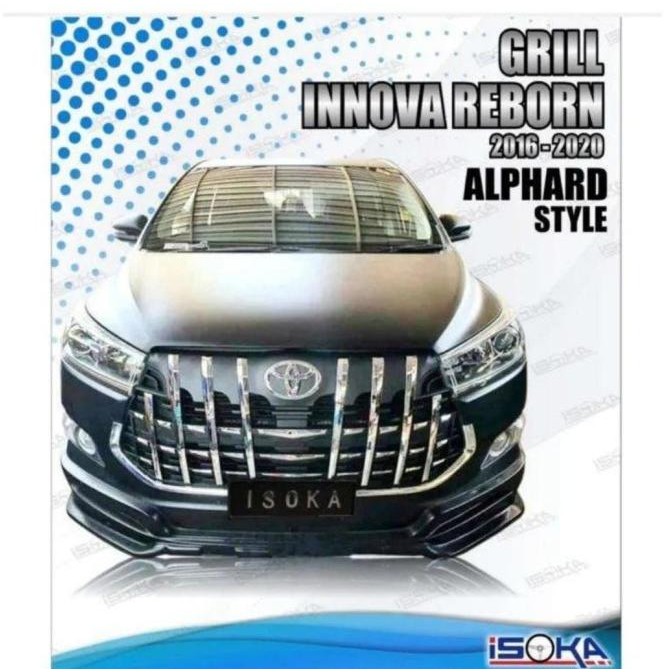 Aksesoris Mobil Grill Depan Innova Reborn 2016 - 2020 Innova Reborn Facelift 2021 2022 2023 2024 Up 