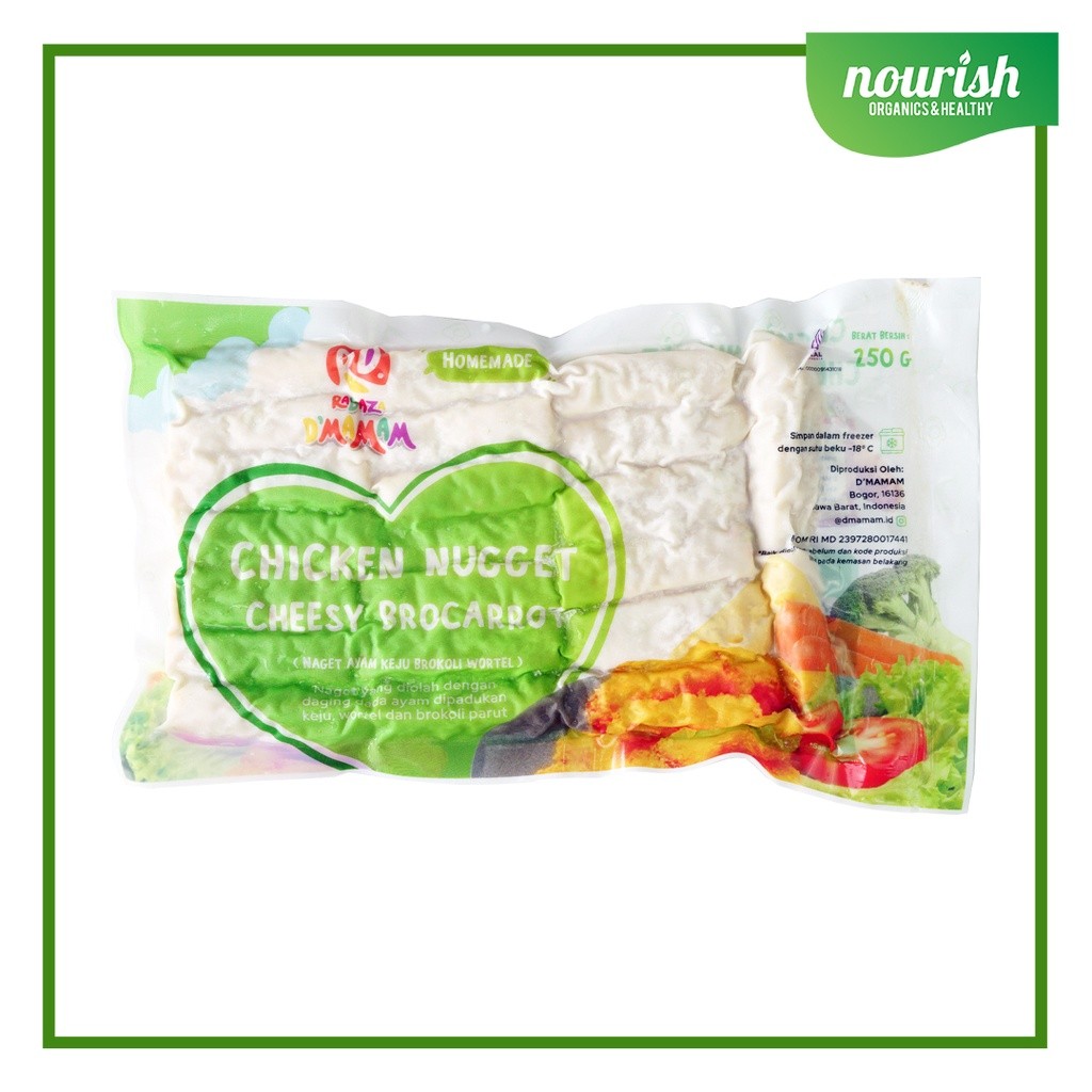 

D'MAMAM Nugget Ayam Cheesy Brocarrot NO MSG, HALAL, BPOM 250gr