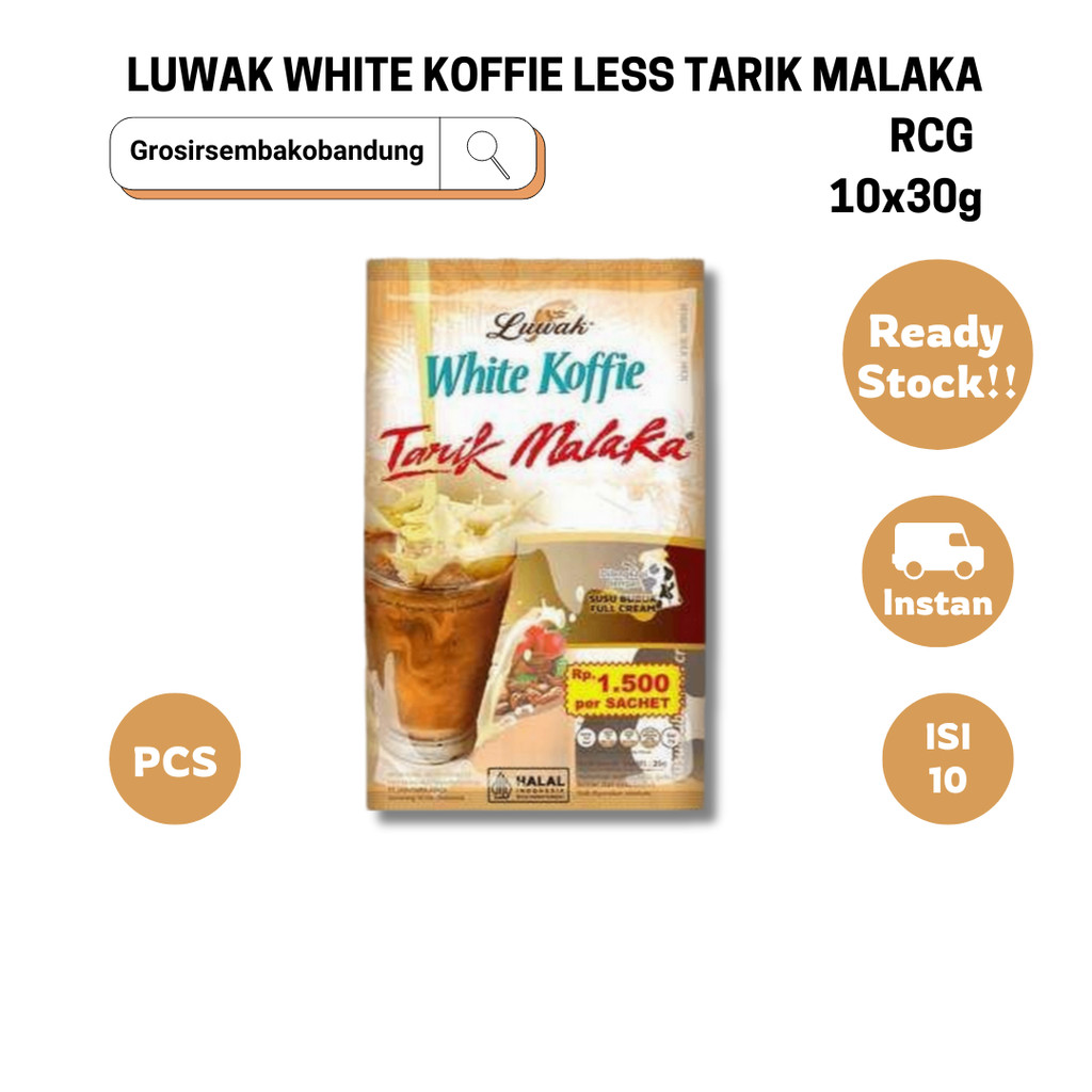 

LUWAK WHITE KOFFIE LESS TARIK MALAKA RCG 10x30g - 1 Rcg - Kota Bandung