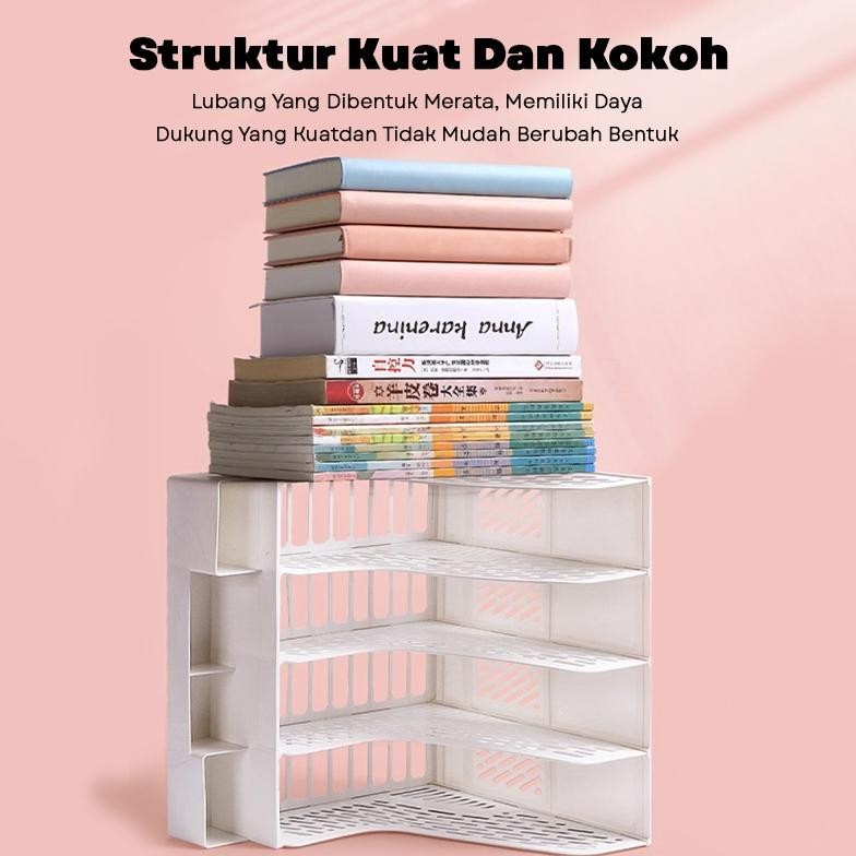 

SALE [READY] Aimilo Rak buku Organizer file dengan Tempat pena Box file Tempat buku Tempat penyimpanan My56