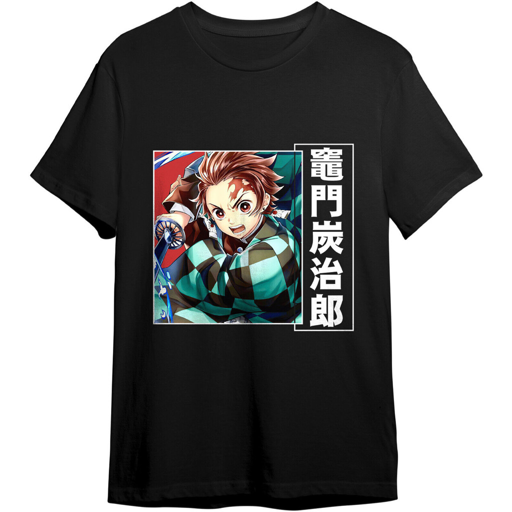 Kaos Anime Pembunuh Iblis Jepang Tanjiro Kamado Pria Dewasa