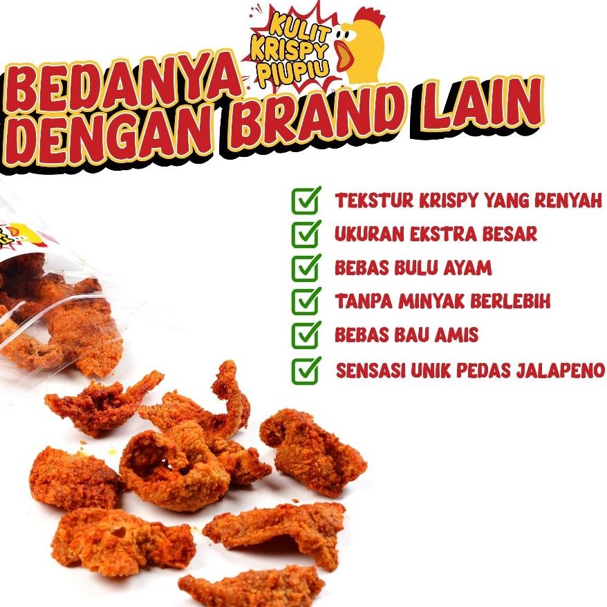 

Kulit Ayam Crispy 500gr Snas Rasa Jalapeno//Pedas Daun Jeruk