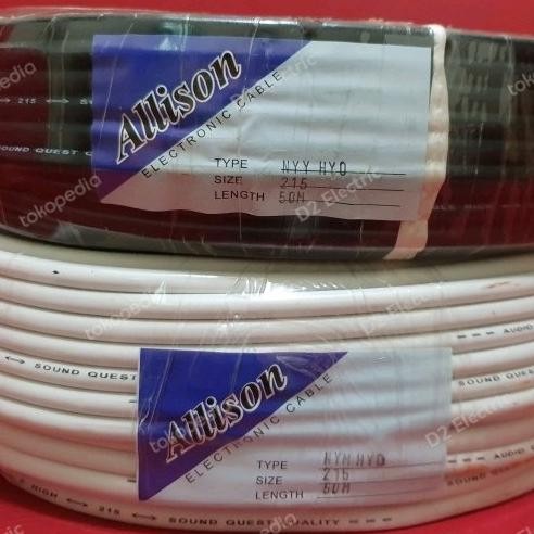 NEW Kabel Listrik NYMHY/NYYHY Serabut 2x1,5 ALLISON per Roll / @roll