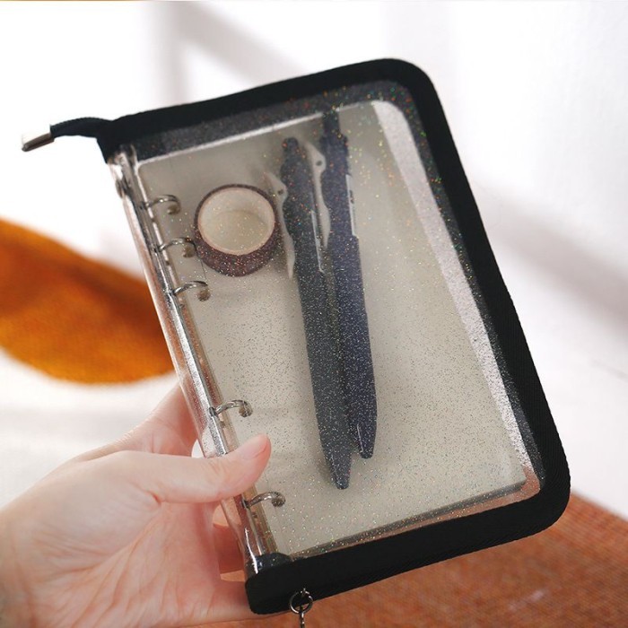 

Amberela Ready A6 Binder Resleting Cover Pvc Glitter Ring 6 Silver Seri Ayuri