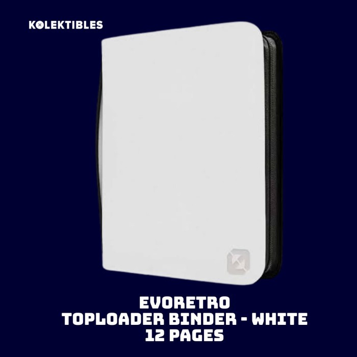 

Amberela [Evo-3602] Evoretro 12 Pages 3X3 Shield+ Toploader Binder White