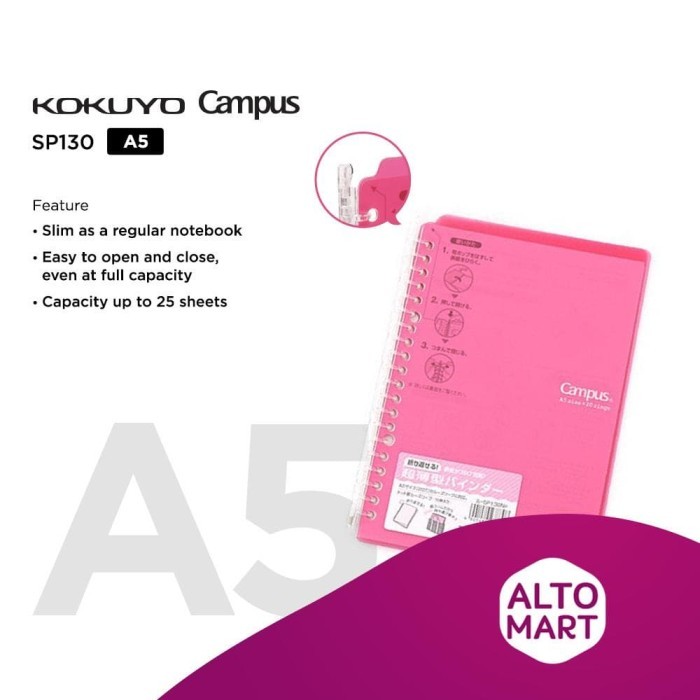 

Amberela Kokuyo Campus Smart Ring Loose Leaf Binder A5 Folder