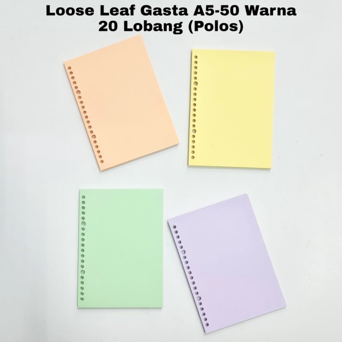 

Amberela - Sos Loose Leaf Gasta A5-50 20 Ring Warna 80Gr Kertas Binder Isi Binder