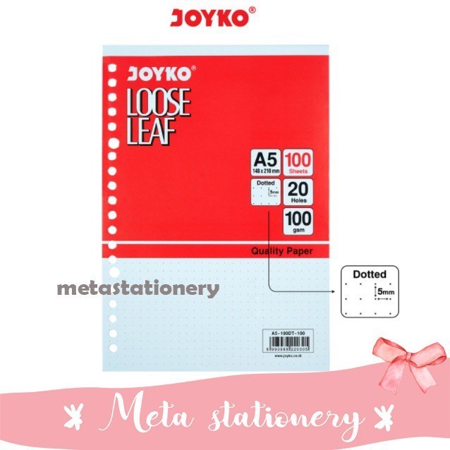 

Amberela - Loose Leaf / Isi Kertas File Binder Joyko Dotted A5-100Dt