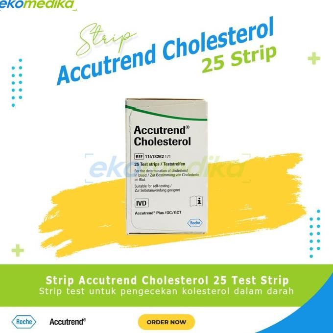 Best Seller Strip Accutrend Cholesterol 25T | Strip Kolesterol Accutrend 25Pcs