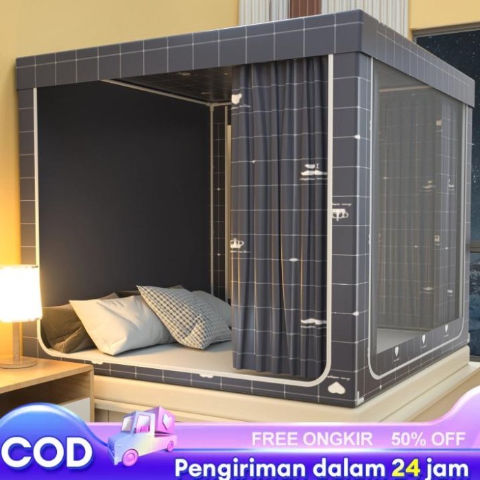 Hadian - Yakin Kelambu Tidur Kotak Kelambu Nyamuk Tebal Jumbo Kelambu Dan Tirai