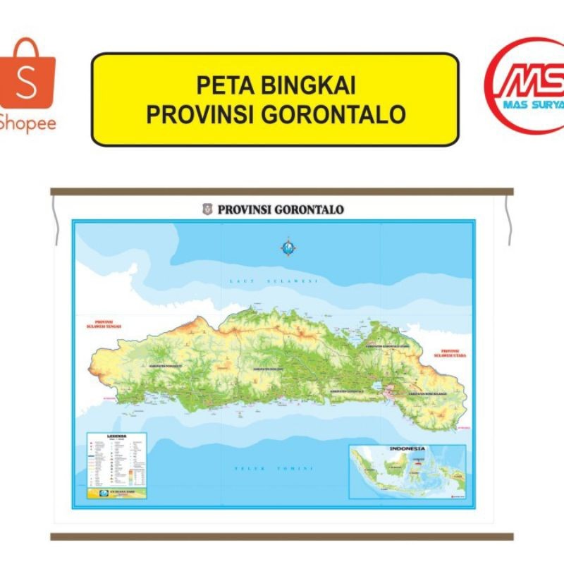 

Peta Bingkai Provinsi Gorontalo Ukuran Sedang