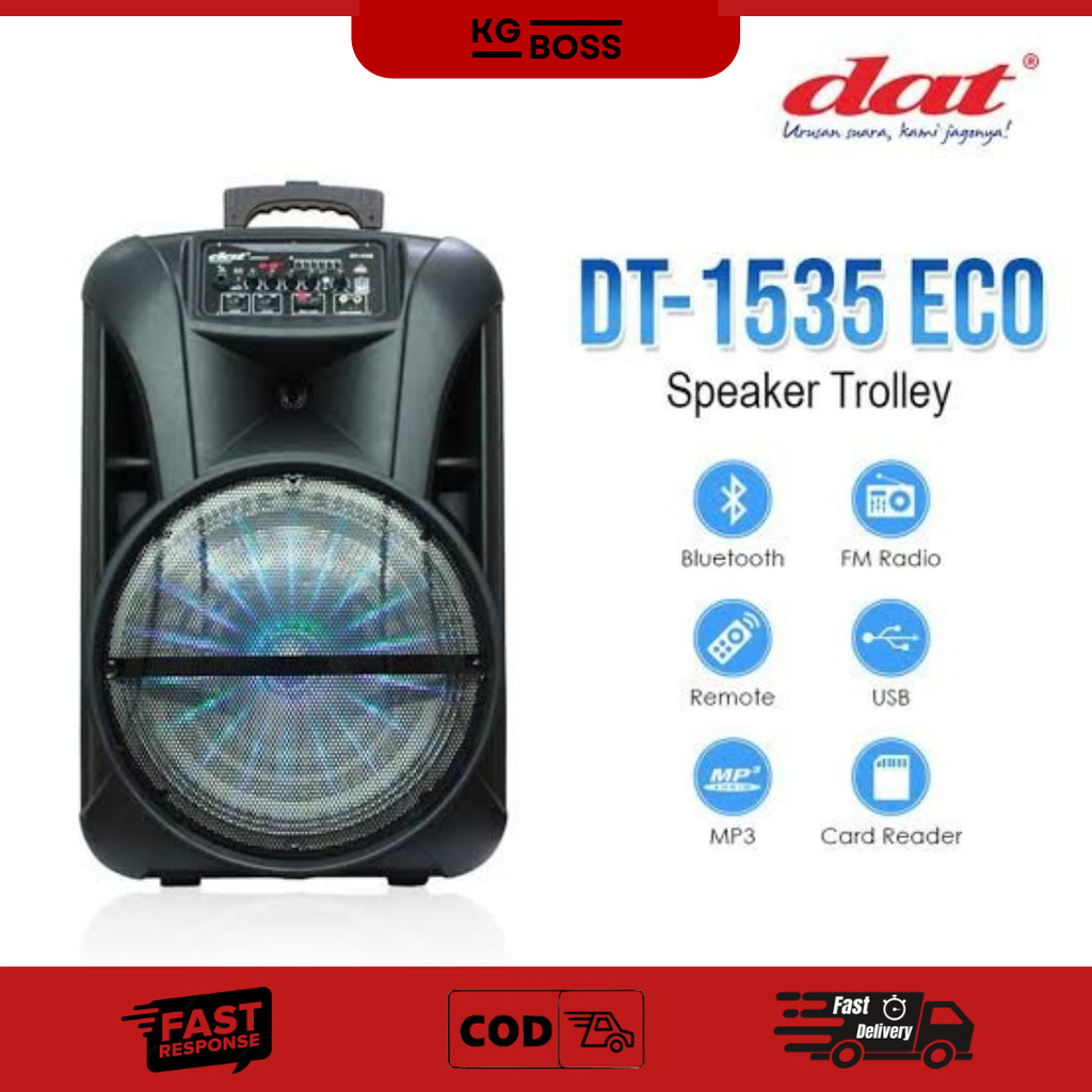 DAT SPEAKER TROLLEY DAT DT 1535 ECO+ LED PARTY