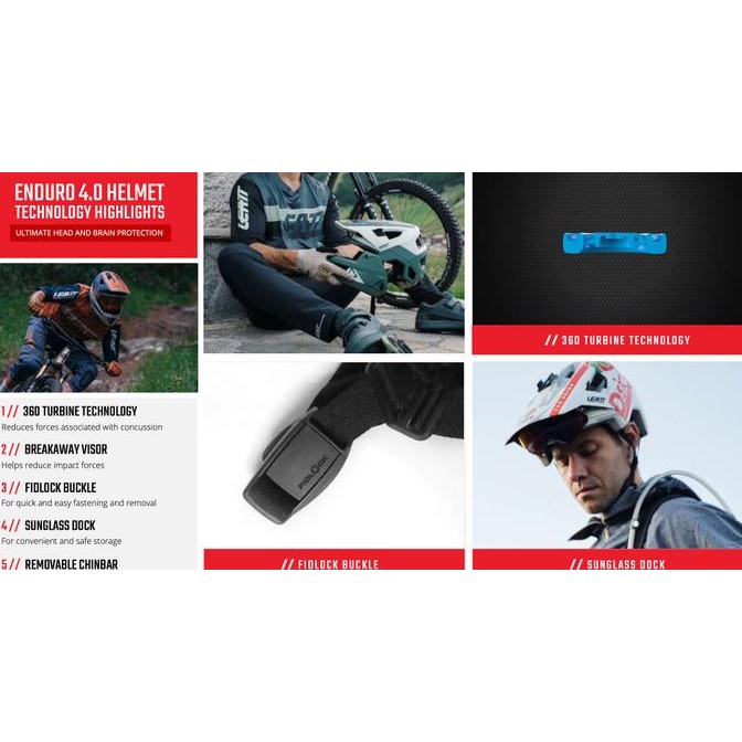 Helmet Leatt 4.0 Enduro Pine Green / Helm Convertible Dh Enduro  Sale