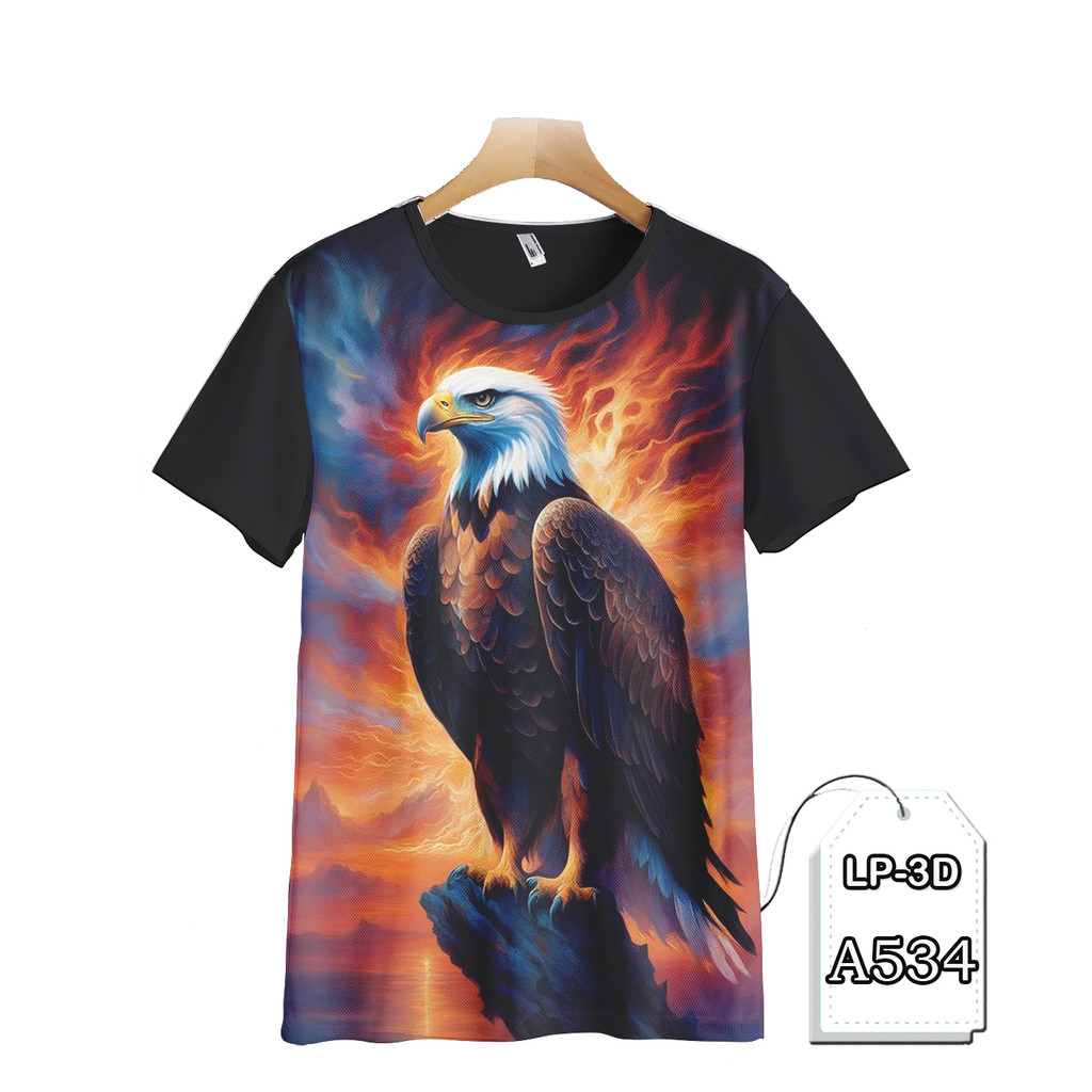 Baju Elang Kaos Anak dan Dewasa Burung Elang Rajawali Printing 3D LP3D-A534 Fashion