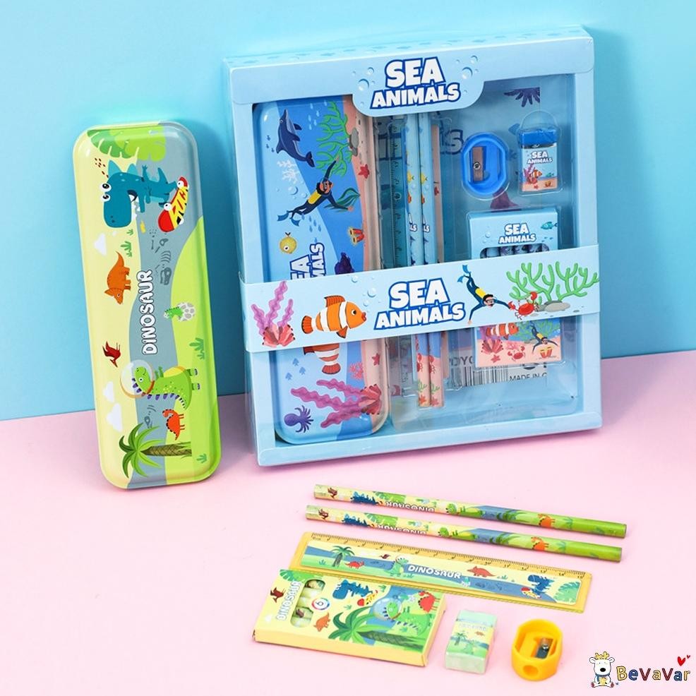 

wwr-76 BEVAVAR Kotak Pensil Anak Sd Kartun Stationery Set Lengkap Alat Tulis Set Sale
