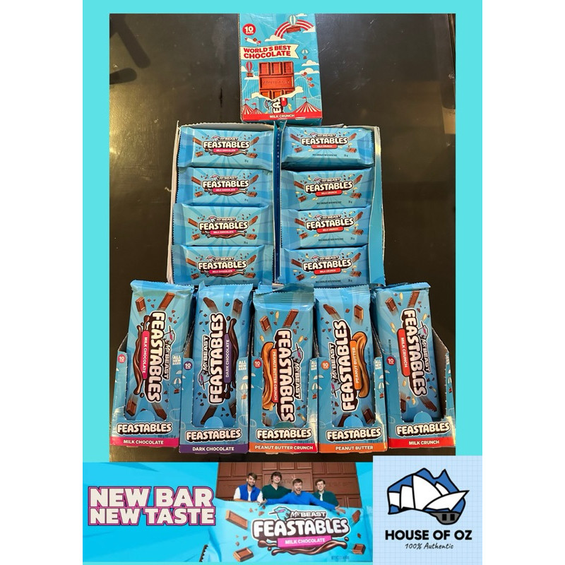 

(NEW VERSION) Coklat Mr Beast Feastables Chocolate Bar